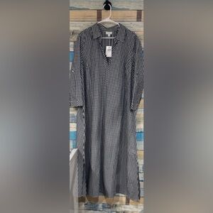 Classic Black and White Checkered Dress